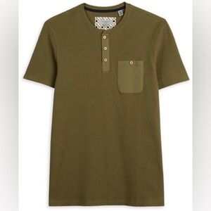 Ted Baker Olive Green Button-Up Shirt size 4